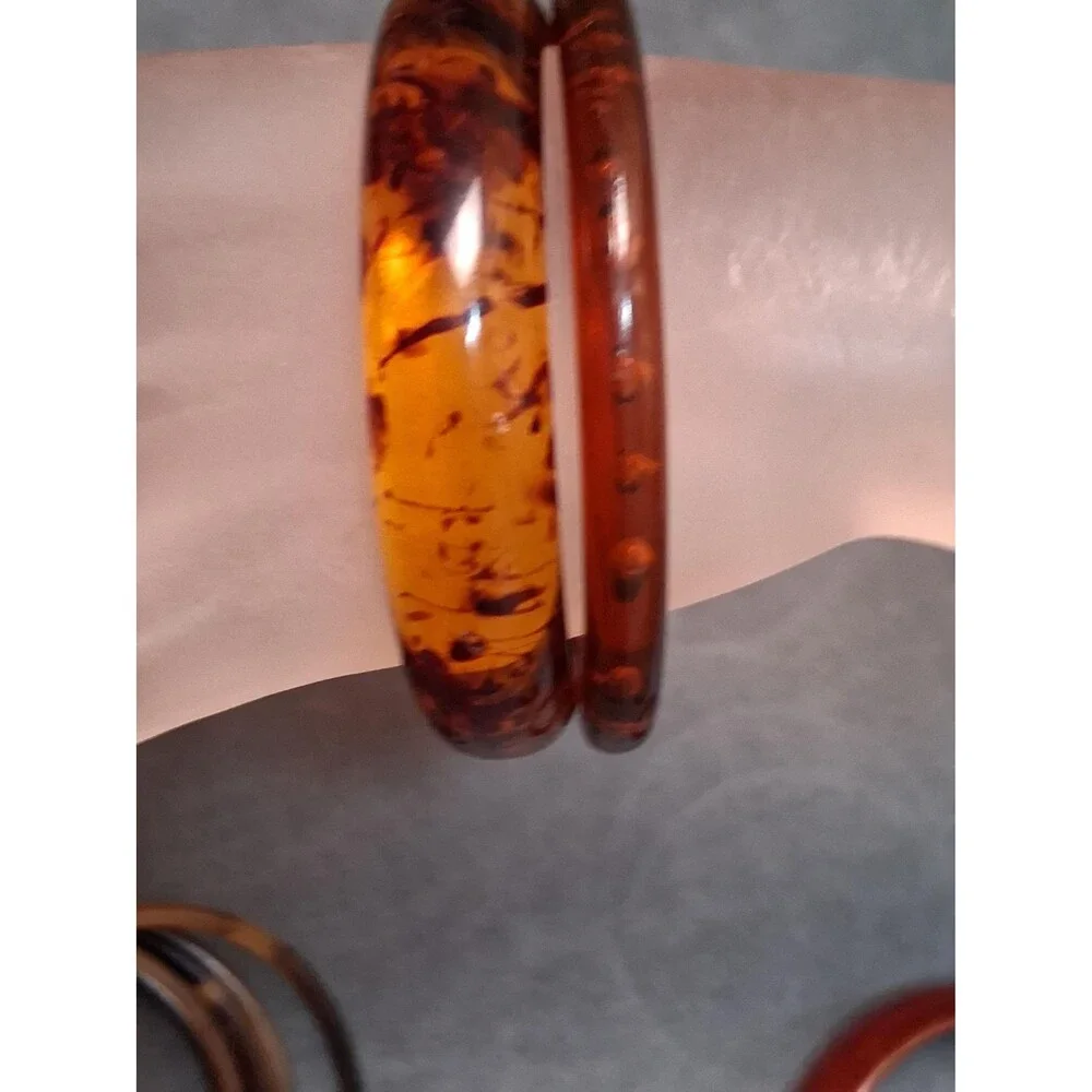 Vintage Faux Tortoiseshell Bracelet Lot (11)
